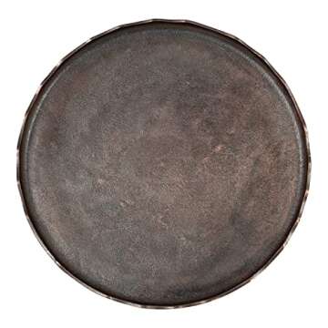 Kate and Laurel Alessia Modern Coffee Table, 25 x 25 x 15, Gold, Metal Coffee Table with Antique Detailing for Storage and Display