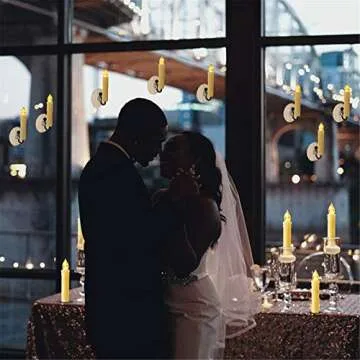 MIXALY Flameless Taper Candles for Christmas and More