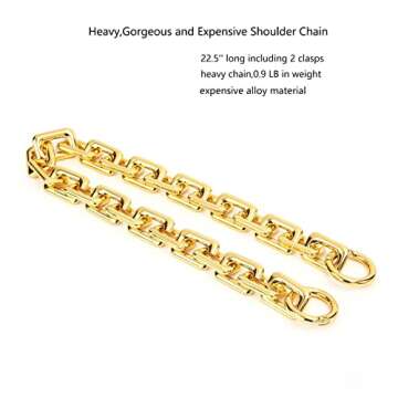 Heavy Metal Bag Chain - Luxury Replacement Strap in Gold