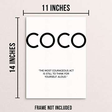 Sincerely, Not Trendy Fashion Quote Art Print Minimalist Home Decor Poster 11"x14" UNFRAMED Modern A...