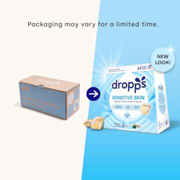 Dropps Sensitive Skin Laundry Pods, Unscented, 160 Count