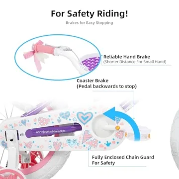 Stylish JOYSTAR 16 Inch Girls Bike for Ages 4-7 Years