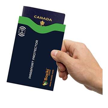 RFID Blocking Passport Sleeves, Set with Color Coding. Identity Theft Prevention RFID Blocking Envel...
