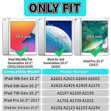 YIHE Kids Case for iPad 10.2 Inch 9th/8th/7th Generation 2021/2020/2019, iPad Pro 10.5 & iPad Air 3,...