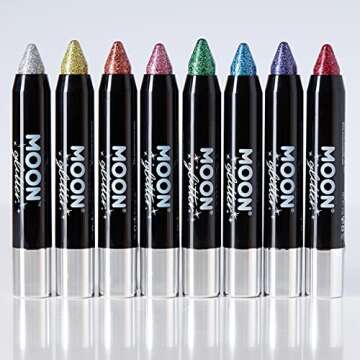 Holographic Glitter Paint Stick/Body Crayon makeup for the Face & Body by Moon Glitter - 0.12oz - Se...
