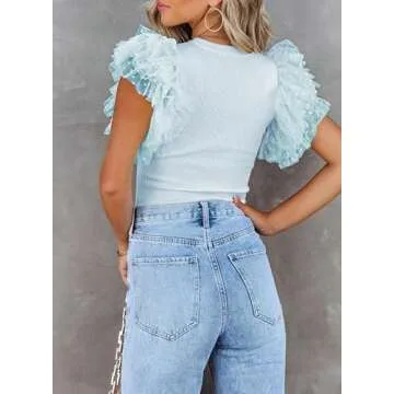 SHEWIN Womens Tops Causal Short Sleeve Shirts Loose Crew Neck Tshirts Shirts Lightweight Summer Tops for Women 2025,US 8-10(M),Apricot