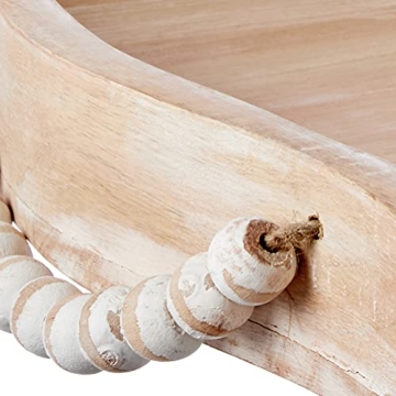 Mud Pie Scalloped Beaded Tray for Home Decor