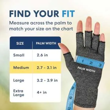 Dr. Frederick's Original Arthritis Compression Gloves for Women & Men - Ideal for Arthritis Hand Pain Relief, Carpal Tunnel, Reynaud’s & Poor Circulation - Medium