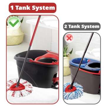 [2025 New Version] Mop Head Replacement - 40% More Cleaning Power，3 Pack Spin Mop Replacement Head...