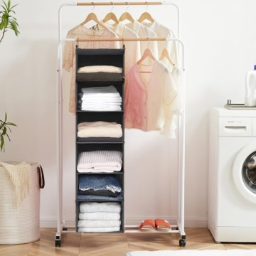 MAX Houser 6 Tier Closet Organizer - Durable & Foldable