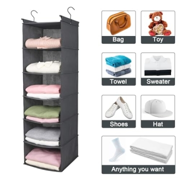 MAX Houser 6 Tier Closet Organizer - Durable & Foldable
