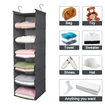 MAX Houser 6 Tier Closet Organizer - Durable & Foldable