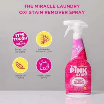 Miracle Laundry Oxi Stain Remover Spray - 500ml | Pink Stuff