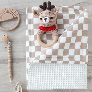 LifeTree Waffle Baby Blankets for Cozy Newborn Comfort