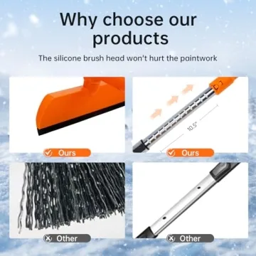 Durable 49.2inch Ice Scraper and Snow Brush for Cars