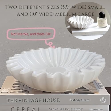AGUMARK Stylish White Fluted Ruffle Bowl for Home Decor