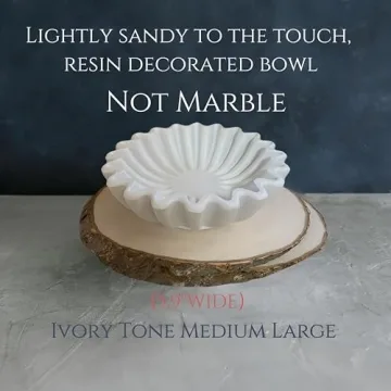 AGUMARK Stylish White Fluted Ruffle Bowl for Home Decor