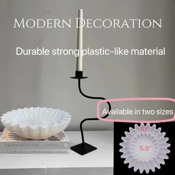 AGUMARK Stylish White Fluted Ruffle Bowl for Home Decor