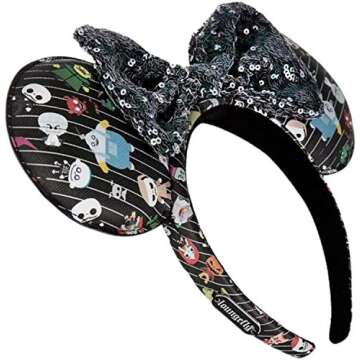 Loungefly Disney Nightmare Before Christmas Minnie Ears Faux Leather Headband