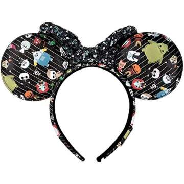 Loungefly Disney Nightmare Before Christmas Minnie Ears Faux Leather Headband