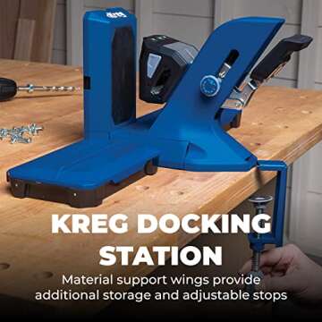 Kreg Tool KPHJ720PRO Pocket-Hole Jig 720PRO - Woodworking Tool - Easy Clamping & Adjusting - Include...