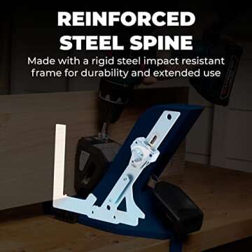 Kreg Tool KPHJ720PRO Pocket-Hole Jig 720PRO - Woodworking Tool - Easy Clamping & Adjusting - Includes Durable Kreg Pocket-Hole Screws - For Materials 1/2" to 1 1/2" Thick