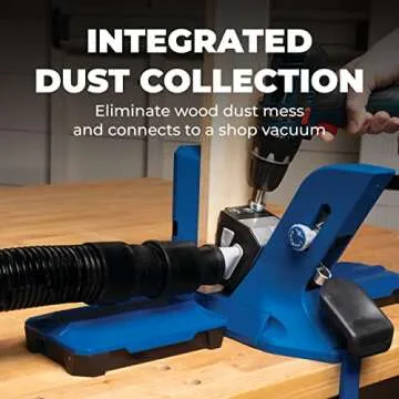 Kreg Tool KPHJ720PRO Pocket-Hole Jig 720PRO - Woodworking Tool - Easy Clamping & Adjusting - Includes Durable Kreg Pocket-Hole Screws - For Materials 1/2" to 1 1/2" Thick