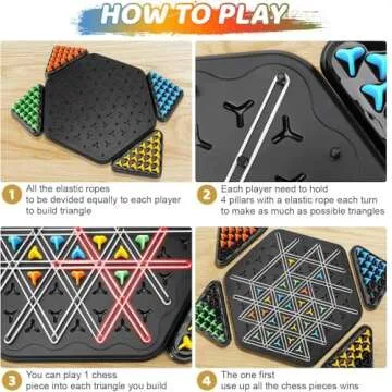 Chain Triangle Chess Game - Triggle Board Game for Family Night