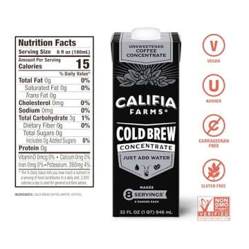 Califia Farms Unsweetened Cold Brew Coffee Concentrate