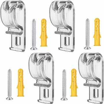 Cutelec Roller Shade Clear Safety Chain and Cord Guide - 4 Sets for Roller Blinds