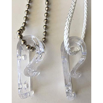 Clear Plastic Cord Guides for Curtains & Blinds | 4 Sets