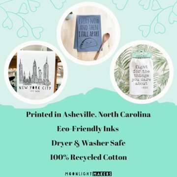 NYC New York City Collage Colorful Dish Towel, Funny Kitchen Towels, Cotton Dish Towels for Kitchen ...