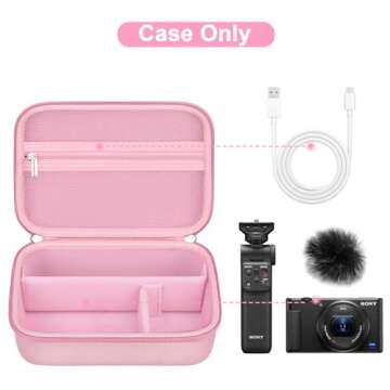 Canboc Carrying Camera Case for Sony ZV-1/ZV-1 II/ZV-1F Vlog Digital & Vlogger Accessory Kit Tripod,...
