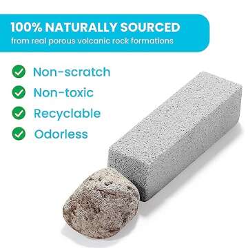 Simple Life Pumice Stone Toilet Bowl Cleaner for Tough Stains