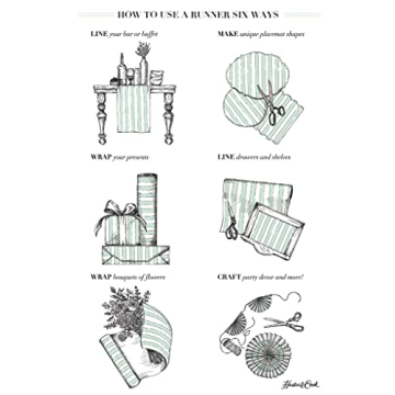 Hester & Cook Striped Table Runner - Perfect for Parties