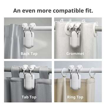 SwitchBot Curtain Smart Electric Motor - Wireless App Automate Timer Control, Add SwitchBot Hub to Make it Compatible with Alexa, Google Home, IFTTT (Rod2.0 Version, Black)