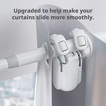 SwitchBot Curtain Smart Electric Motor - Wireless App Automate Timer Control, Add SwitchBot Hub to Make it Compatible with Alexa, Google Home, IFTTT (Rod2.0 Version, Black)