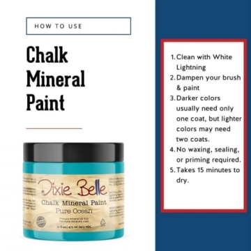 Dixie Belle Chalk Finish Paint - Pure Ocean Teal 16oz