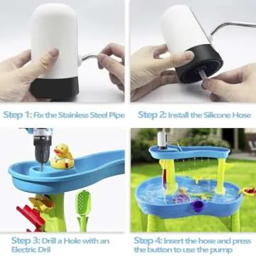 Infowush Water Table Pump - 3 Hours of Playtime Fun