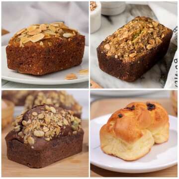 CAKETIME Mini Loaf Pans, Metal Reinforced Frame Silicone Mini Bread Loaf Pans 8 Cavities Nonstick for Baking Cornbread, Mini Bread, Mini Loaf, Brownie, Cheesecake, Chocolate 2 Pack Confetti, Small