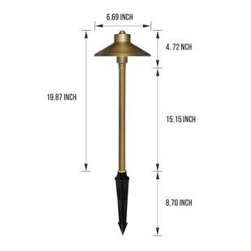 GKOLED Solid Brass Path Lights - Stylish Durable Outdoor Lighting