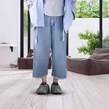 Boot Covers，Reusable Non Slip Shoe Covers for Contractors and Carpet Floor Protection to Keep Floo...