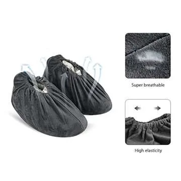 Boot Covers，Reusable Non Slip Shoe Covers for Contractors and Carpet Floor Protection to Keep Floors and Rooms Clean - 5 Pairs（5 different colors）