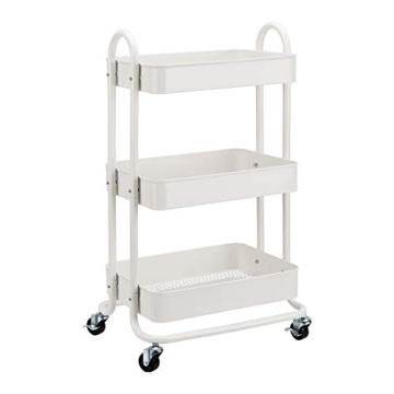 Stylish Amazon Basics 3-Tier Rolling Utility Cart for All