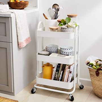 Stylish Amazon Basics 3-Tier Rolling Utility Cart for All