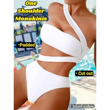 ChiaoLezhee One Piece Swimsuit Mid Rise Exotic Dancewear Wear Dancer Brazilian Bakini Swimwear Bathi...