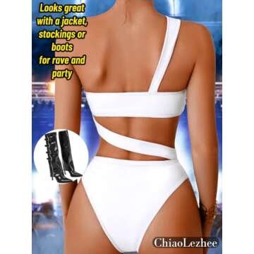 ChiaoLezhee Monokini High Cut Swimsuit for Women
