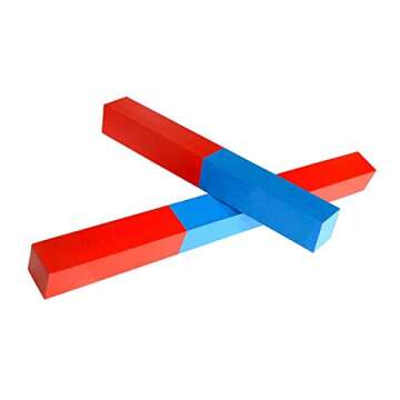 Home Version Montessori Numerical Rods Wooden Red&Blue Number Rods Montessori Math Early Learning Material Numerical Rods 1.96in to 19.68in Math Preschool Training Kids Toys