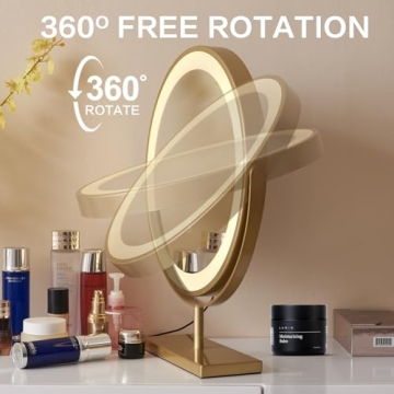 DFFINE Golden LED Makeup Vanity Mirror - Stylish & Functional