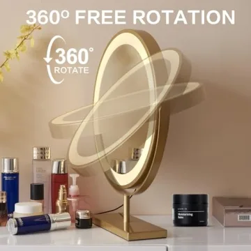 DFFINE Golden LED Makeup Vanity Mirror - Stylish & Functional